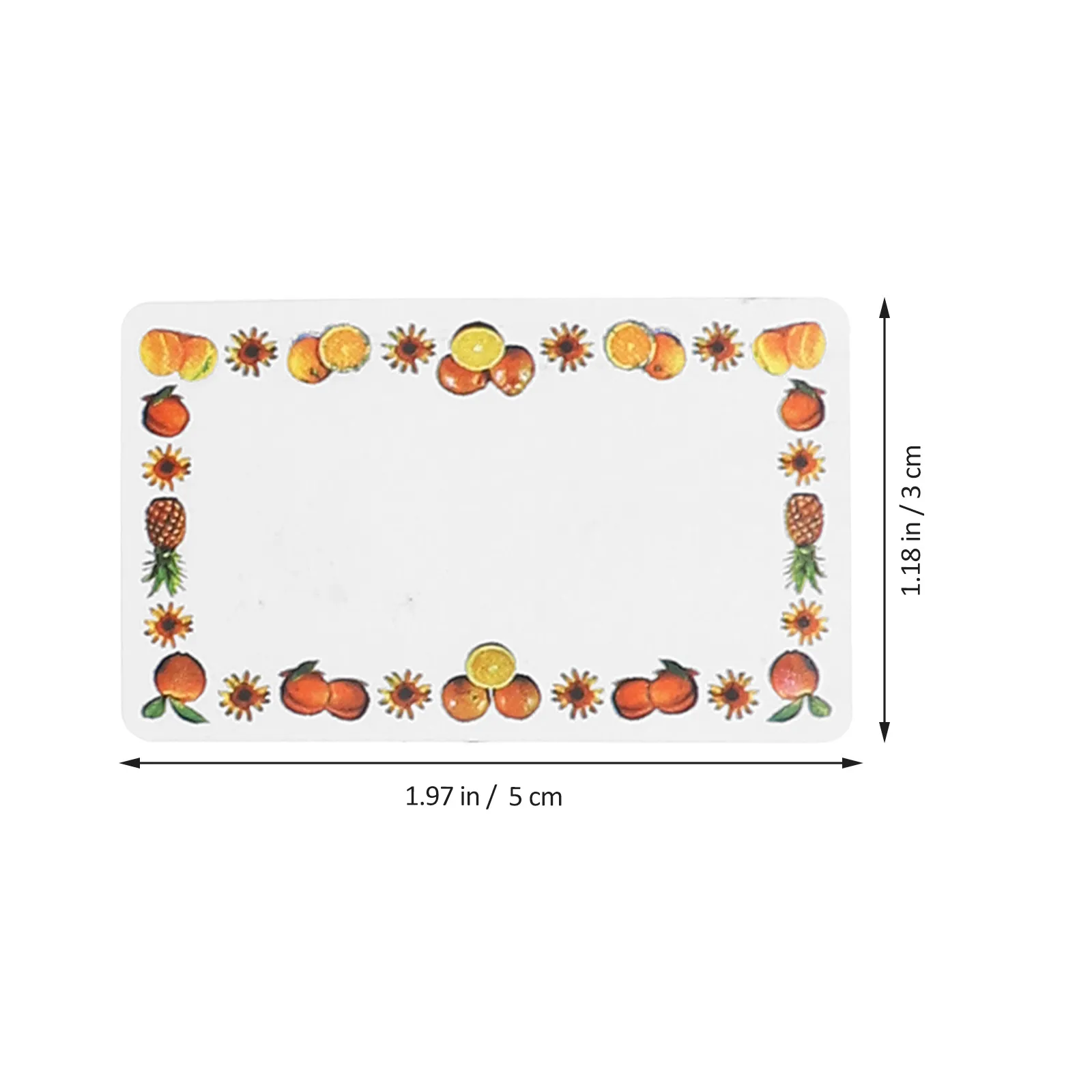 250Pcs 과일 테두리 분류 이름 라벨 보육원 사무실 학교 보관 조직을 위한 자체 접착 스티커
