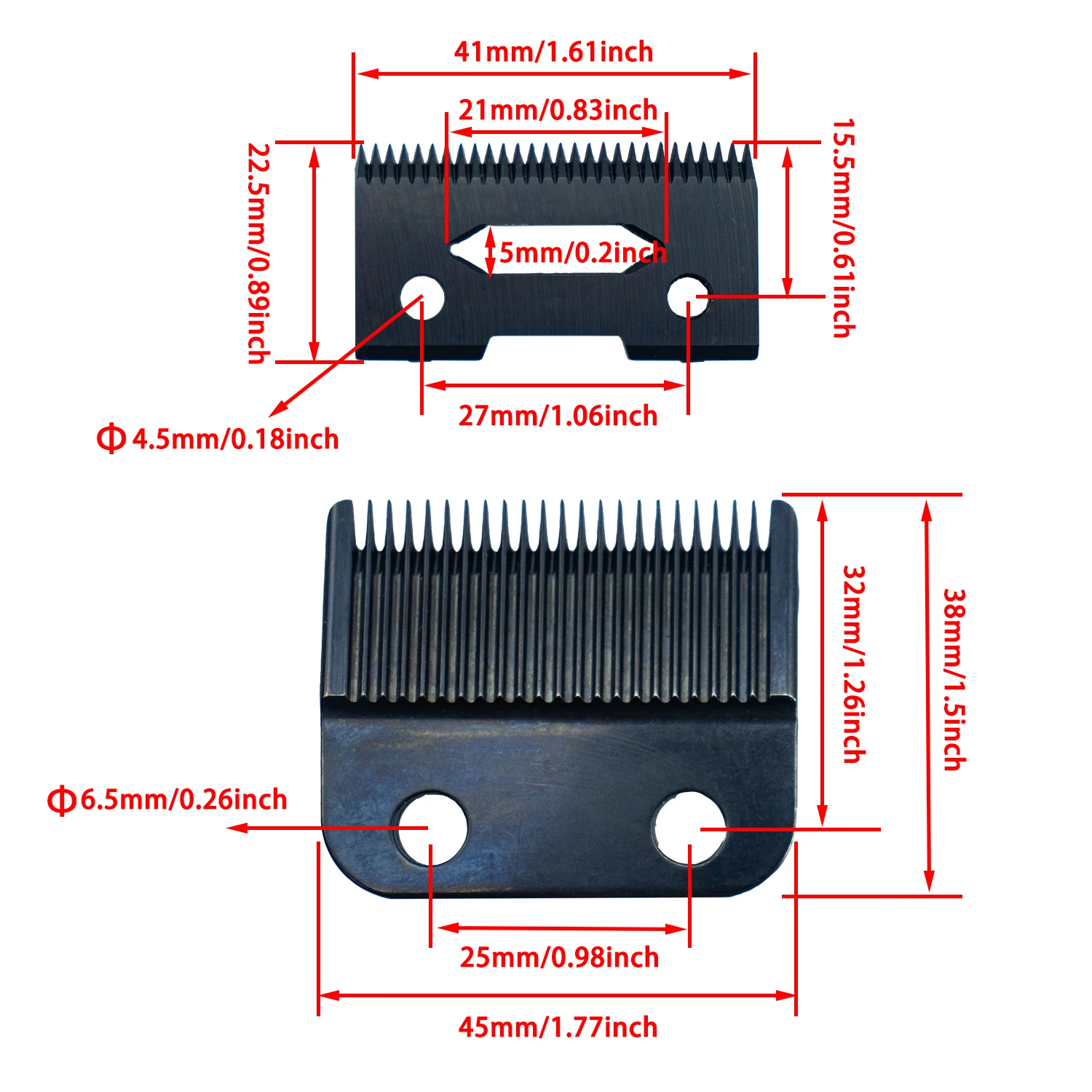 HC Original Replacement Blade for Kemei 2296 Hair Clipper Fusion Blades 9Cr Quality Stainless Steel Ceramic Moving Blade 4