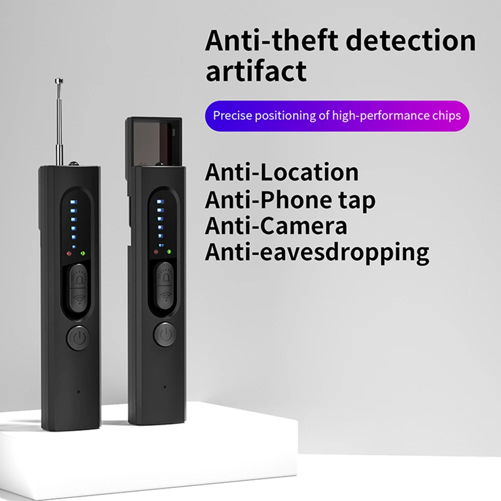 T15 RF Signal Hidde Camera Detector Anti-Spy Pinhole Camera Car GPS Tracker Wireless Audio Bug Finder Full Range Signal Scanner