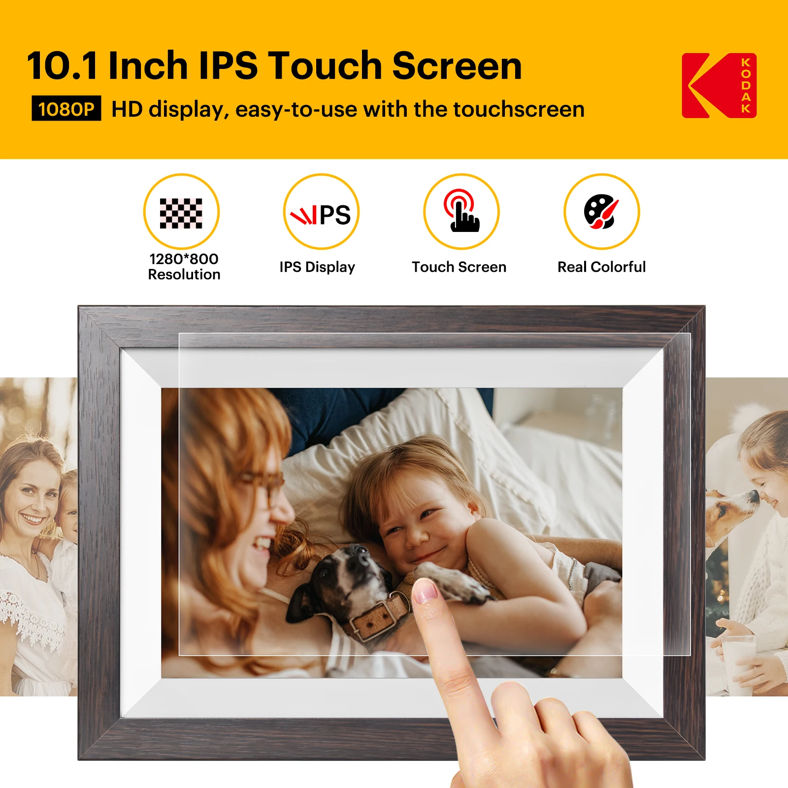 1 Year Warranty Kodak 10 Inch Digital Picture Frame 800 1280 HD Touch 1-year-warranty-kodak-10-inch-digital-picture-frame-800-1280-hd-touch