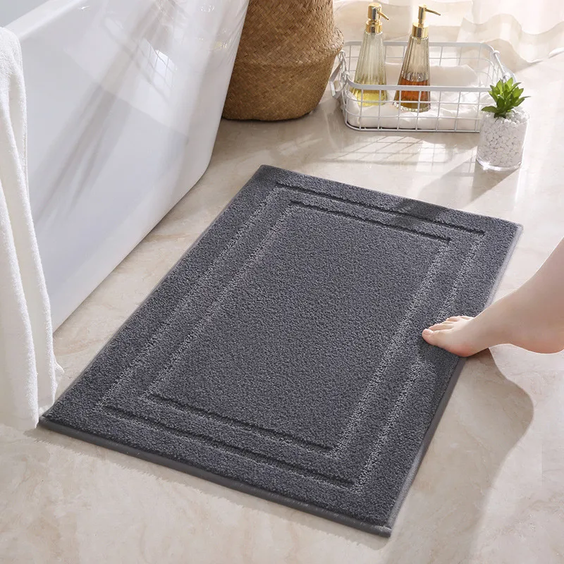 

Luxury Bathroom Rug Mat with Super Absorbent Microfiber Bath Rugs Non-Slip Flocking Carpet for Shower Mat Toilet Doormat Floor