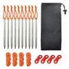 10Pcs/lot 18cm Aluminum Alloy Tent Pegs Tent Nail Tent Wind Rope Buckles Tent Rope Set Canopy Stakes Ground Camping Tent 3