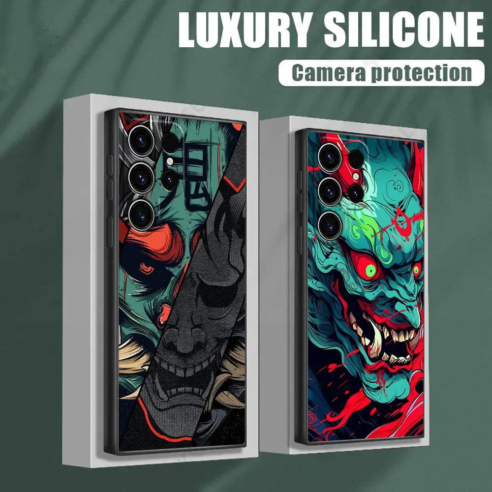 Japanese Culture Oni Mask Samurai Phone Case Cover