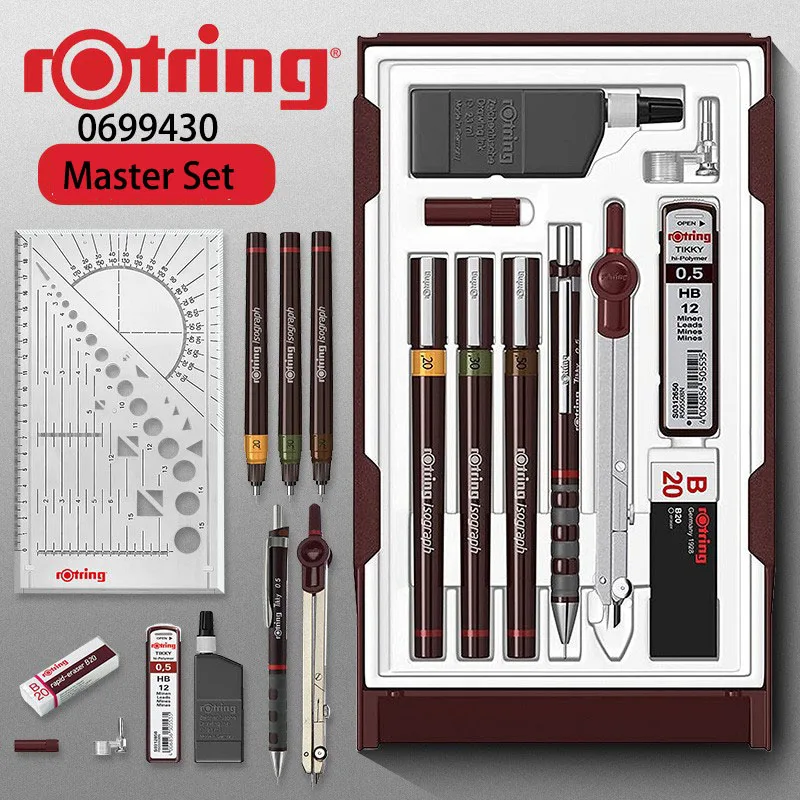 rOtringIsographTechnicalPenJuniorCollegeMasterSet3Fineliners