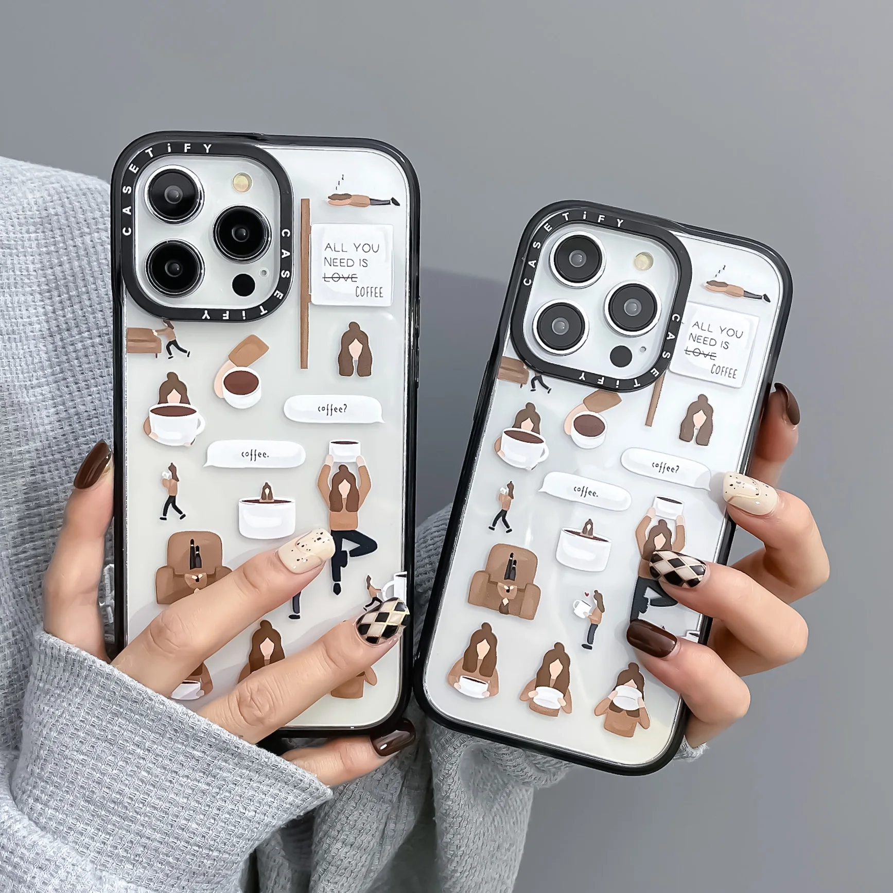 Luxury Coffee Phone Cases For IPhone 14 13 12 11 Pro Max Back Cover