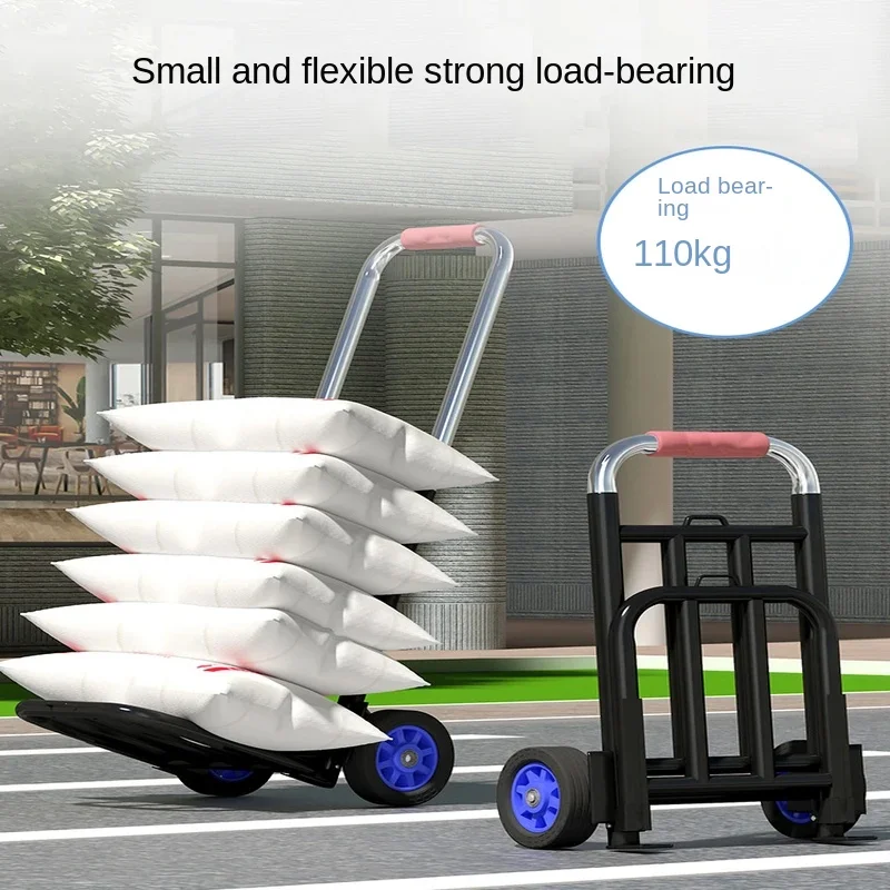 Folding Handling Trolley Retractable Shopping Luggage Cart Portable Home Pull Cargo Trolley Magic Household Trailer