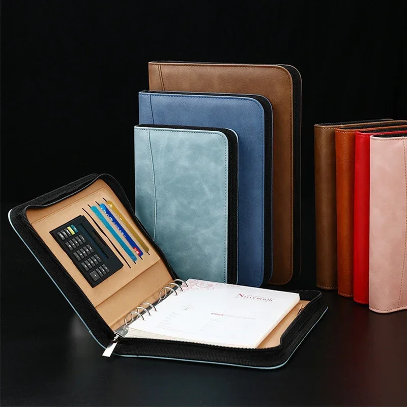 

Папка-руководитель на молнии и сумке, книга, дневник, блокнот с калькулятором, спиральная тетрадь, журнал для бизнеса