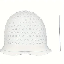 Hair Highlighting & Styling Essentials Kit with Reusable Cap and Gloves (White)