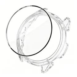 Premium HD Tempered Glass PC Case - Durable Protective Shell for Garmin Fitness Watches (Transparent - Glass)