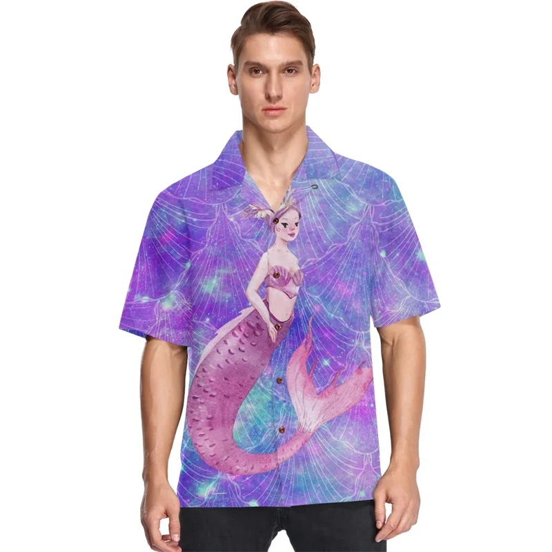 thumbnail image 1 of Camisas hawaianas para hombre, de manga corta, con estampado 3D de animales, camisa de playa Aloha, camisas informales de verano de gran tamaño con botones, 1 of 5