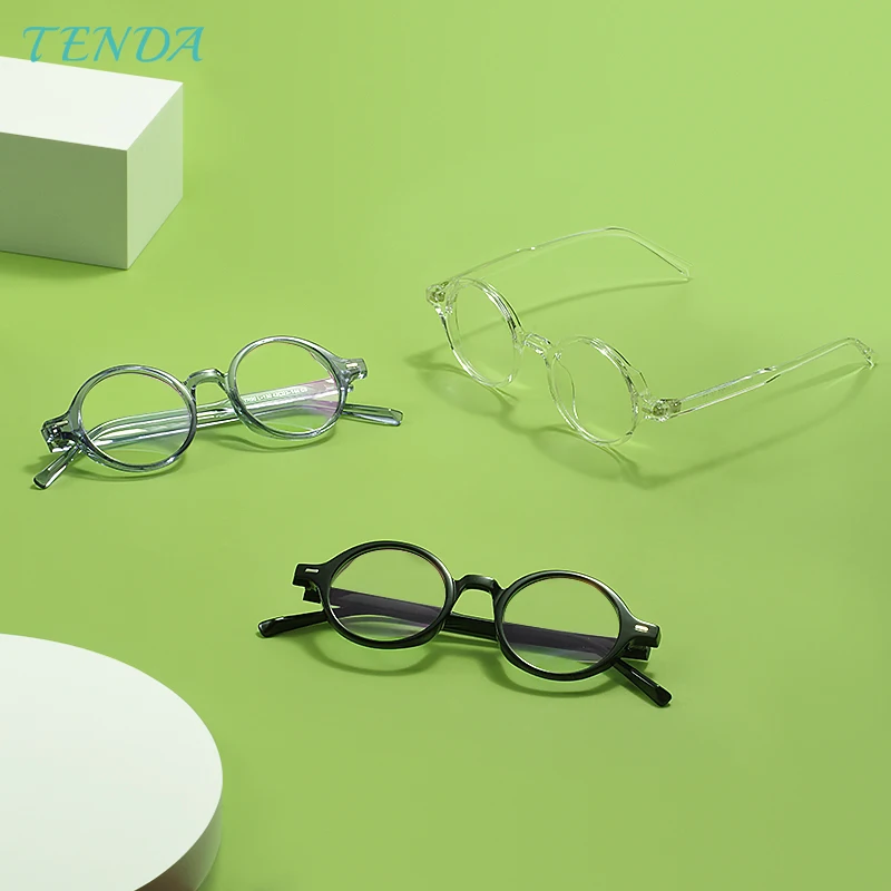 Montura De Gafas Coloridas De Moda 2022, Montura De Gafas Redondas Retro Con Bisagras De Resorte Para Mujer Y Hombre, Gafas Ópticas Transparentes Con Protección Anti Luz Azul