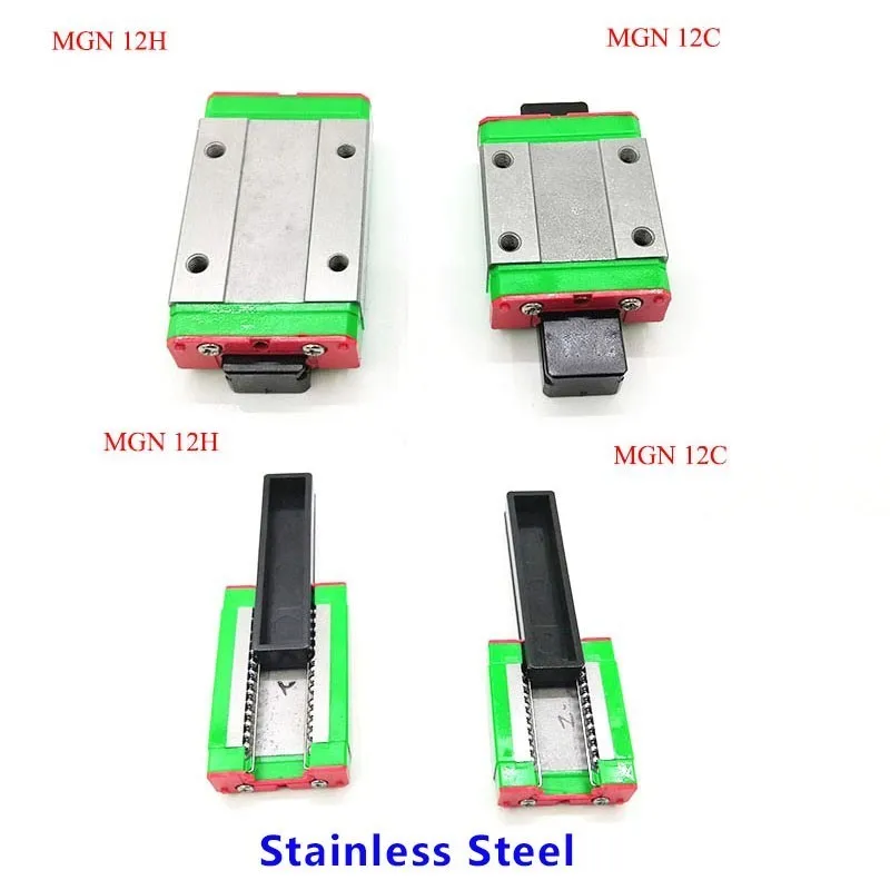 Linear Rail 12mm Linear Guide MGN12 Rail 100-1000mm + MGN12H or MGN12C Block 3d Printer CNC