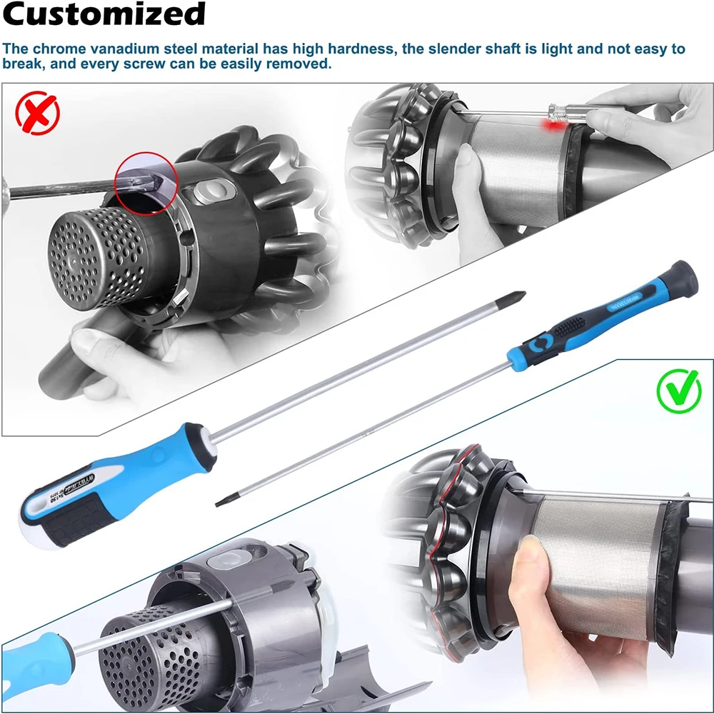 Dyson-掃除機用ドライバーセットv6/v7/v8/v10/v11,パーソナライズされ