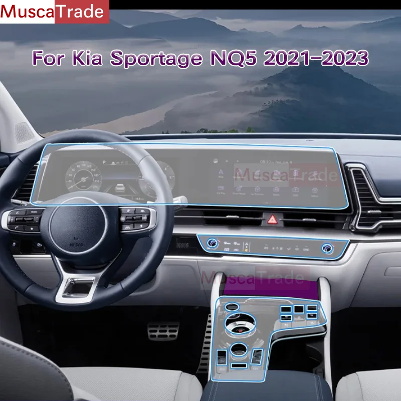 

For Kia Sportage NQ5 2022-2023 Car Interior Center console Transparent TPU Protective film Anti-scratch Repair film Accessories