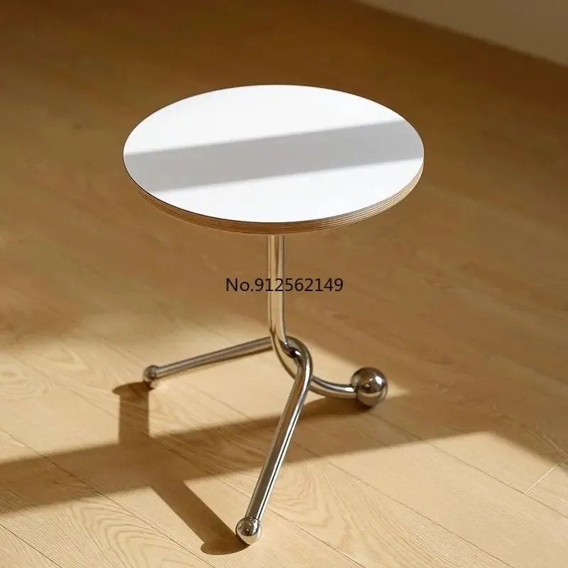 

Small apartment sofa stainless steel side tables ins blogger bedroom round creative coffee tables mesas طاولات furniture