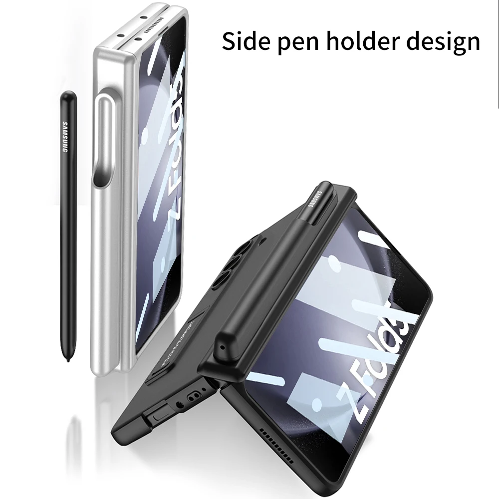 Magnetische Halterung Stift Halter Telefon Fall Für Samsung Galaxy Z Fold 5 5G Fall Kamera Bildschirm Schutz Abdeckung Stoßfest_voghion.com