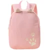 Customized Name Toddler Backpack Cartoon Solid Color Corduroy Large Capacity Backpack Embroidered Name Backpack 6