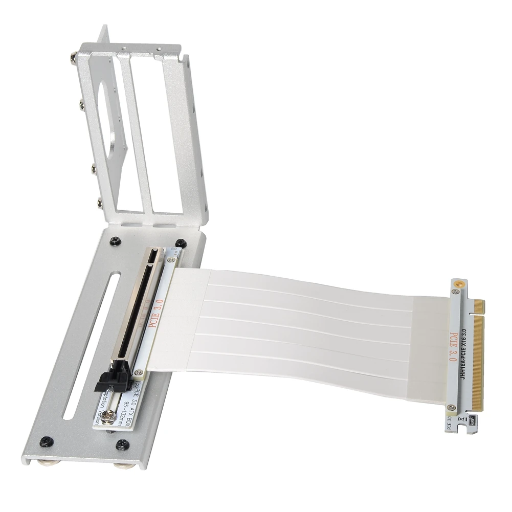 High-Speed PCI-E 3.0 Riser Cable Extender for PC Graphics Cards - 16x GPU Riser with Vertical Kit for ATX Chassis Description Image.This Product Can Be Found With The Tag Names Computer Cables Connecting, Computer Peripherals, PC Hardware Cables Adapters, Riser pcie