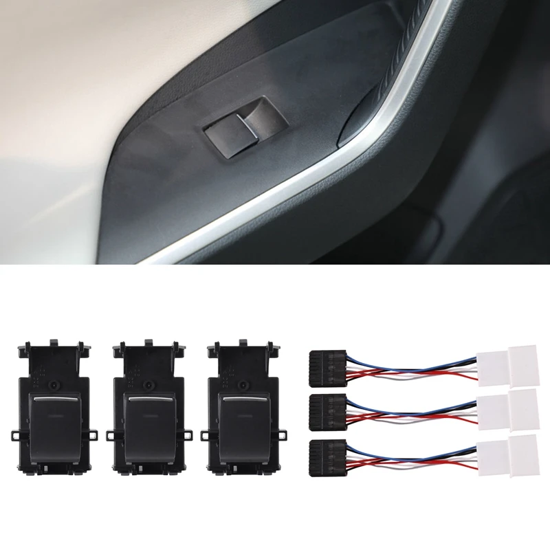 

Car LED Power Window Lifter Switch Button Car Accessories Left Driving Backlight Upgrade For Toyota RAV4 CHR Corolla 2018-2020