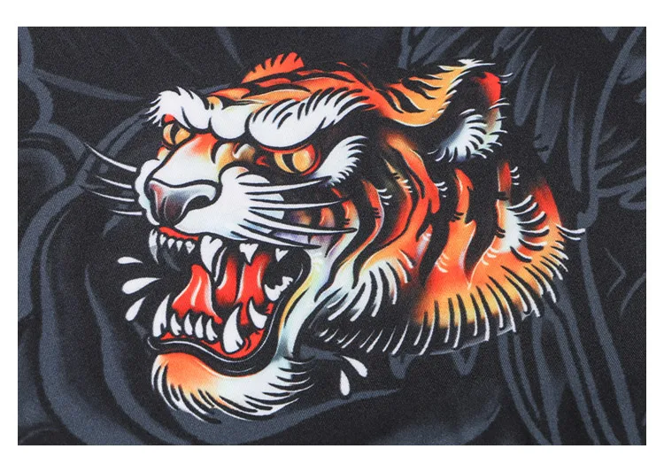 Herren Sporttraining T-Shirt Chinese Dragon Elements Sommer Bodybuilding Training T-Shirt Outdoor Sport Slim Fit Kurzarm – Detail 9