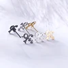 Mini Prince Symbol Cufflinks Earrings Stainless Steel Ear Studs Vintage Style New Fashion Birthday Party Jewelry Gifts for Women 4