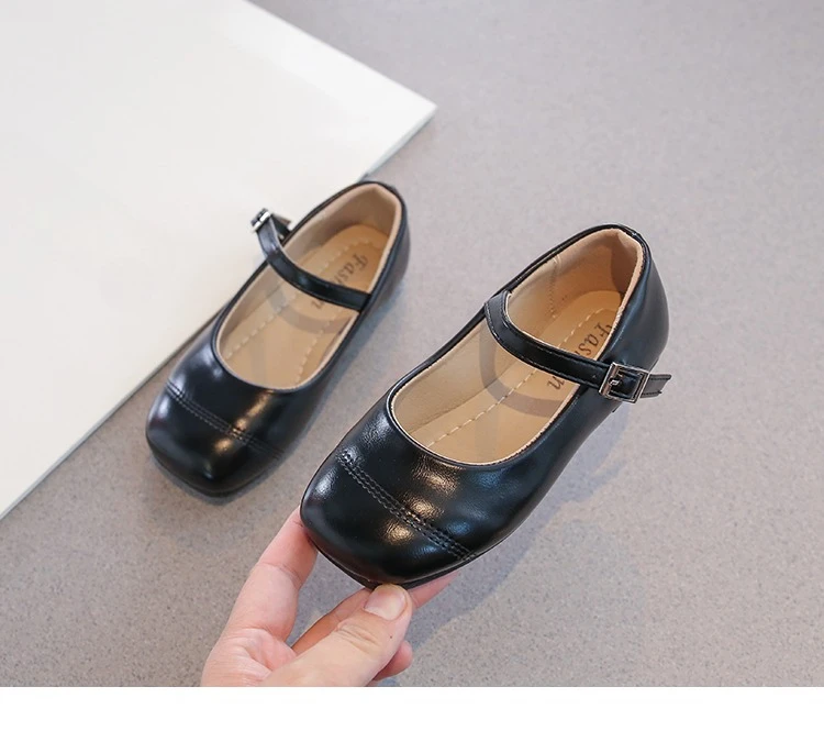 Kinder Mary Janes Mädchen Weiche Wohnungen Silber Schwarz Farbe Schmale Quadratische Zehen Bequeme Kinder Schule Party Hochzeit Schuhe 26-37 Neu – Detail 10