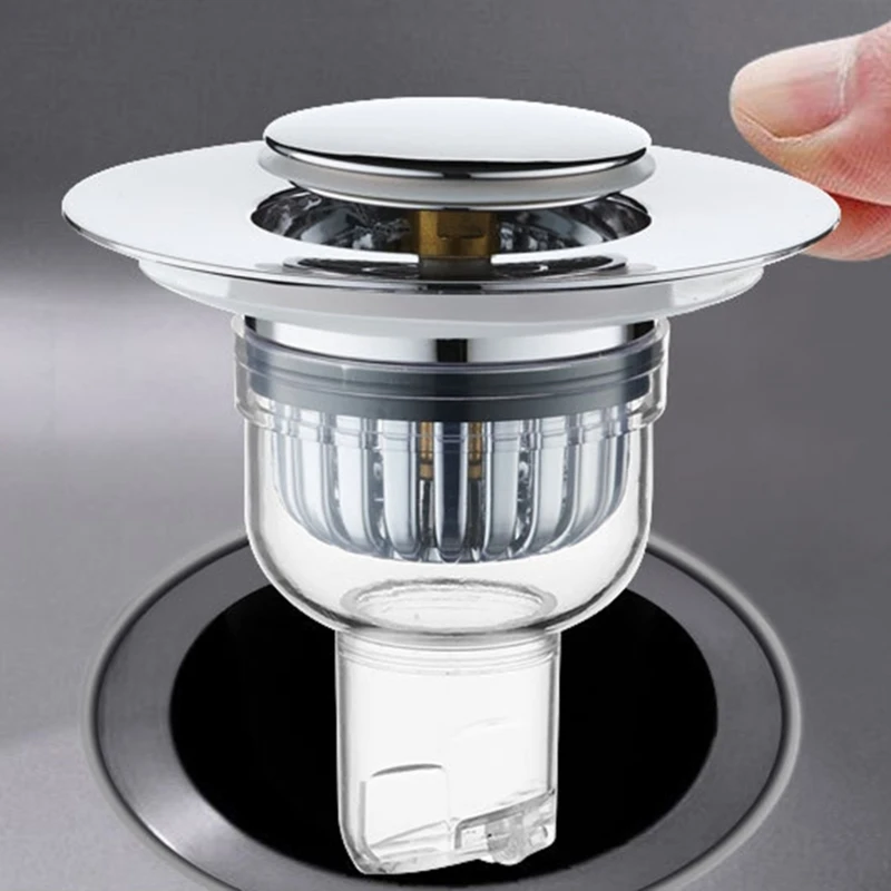 Bathtub Drain Stopper Bathroom Shower Sink Drain Plug Push-type Bounce Cores