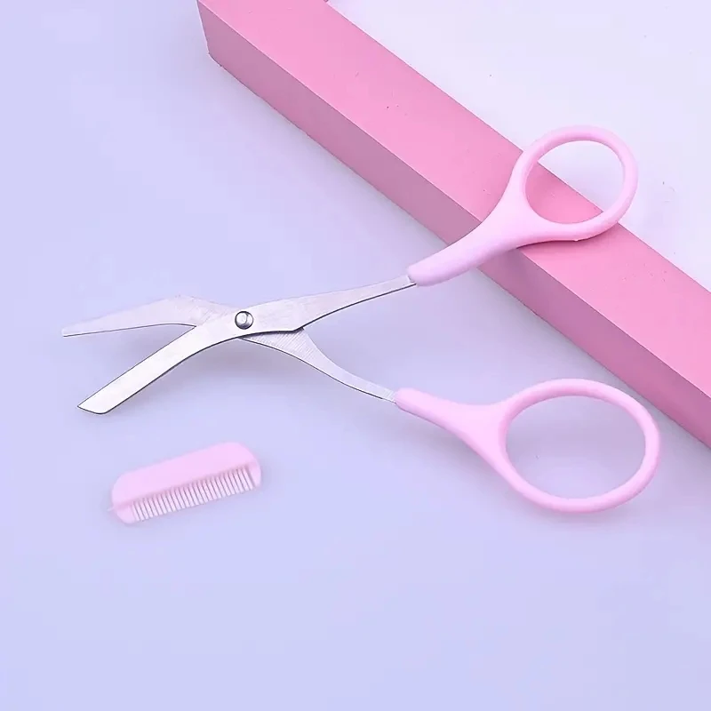 Eyebrow Trimmer Scissors Comb Hair Removal Grooming Shaping Beauty Tool Eyebrow Shaping Cut Comb Scissors eyebrow trimmer set eyebrow trimmer eyebrow scissors eyelash comb eyebrow brush