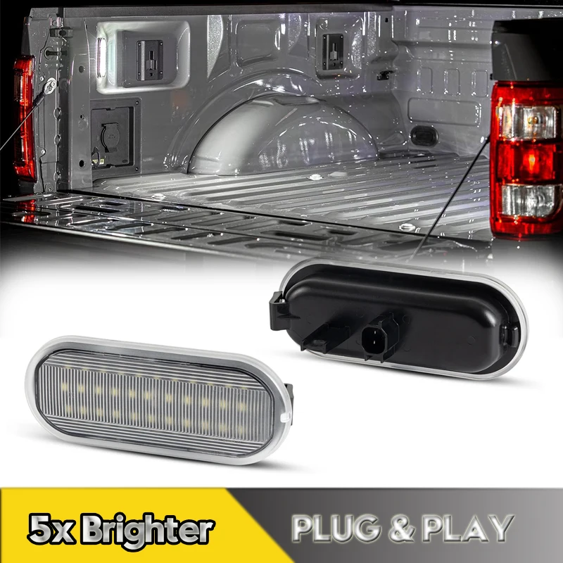 2Pcs Led Pickup Truck Bed Lights Cargo Trunk Lamps Per Ford F-150 2015-2023 F-250 F-350 F-450 Super Duty Raptpl 2017-2023 Canbus
