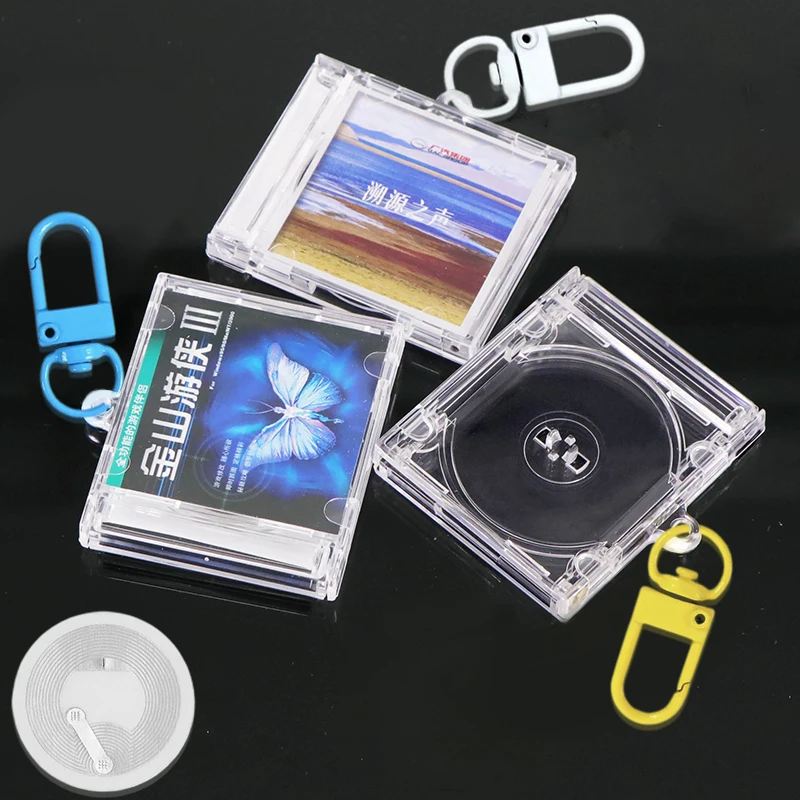 NFC 주변 기념 앨범 DIY 배낭 매달려 장식에 대 한 빈 미니 CD 케이스 키 체인 펜 던 트