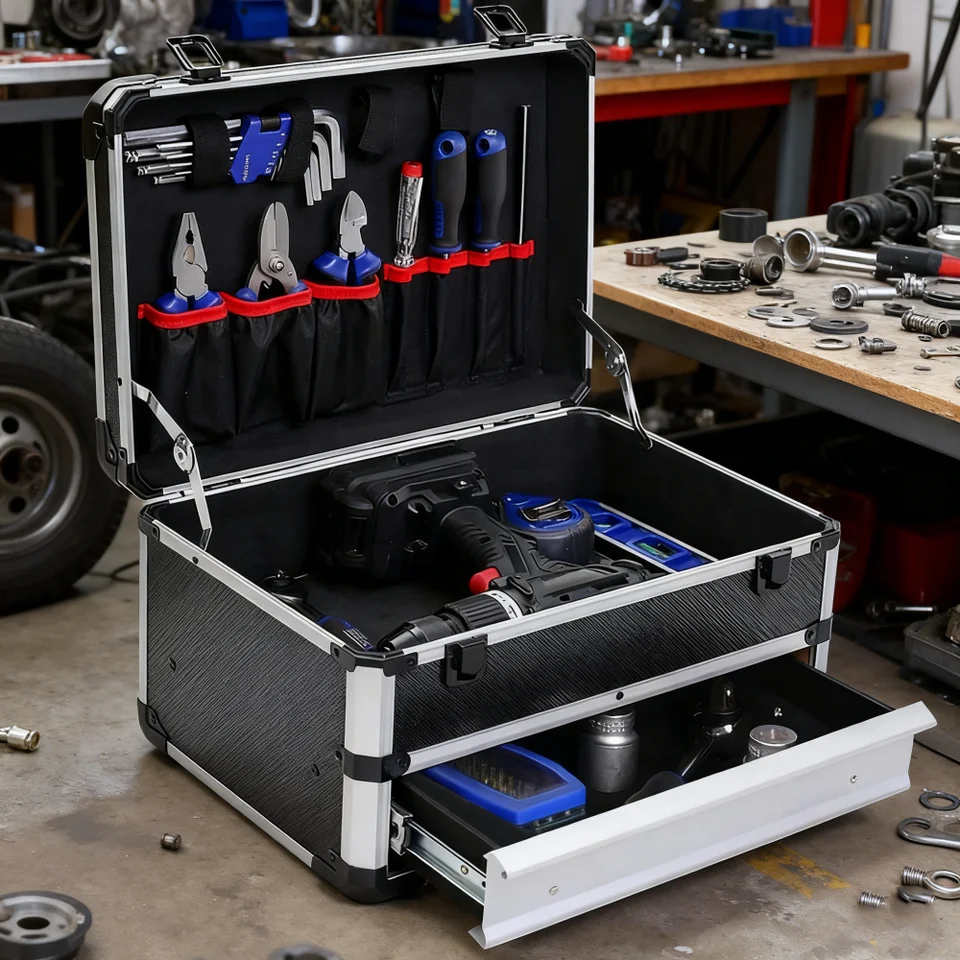 Mallette De Rangement étanche En PU - Pour Outils - Avec Coussinets