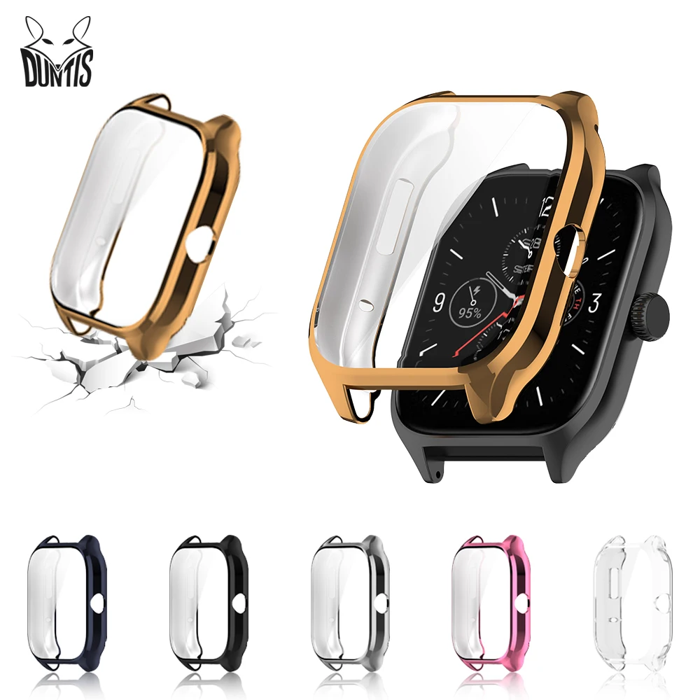 

Мягкий чехол из ТПУ для Amazfit GTS 4, ультралегкий Тонкий чехол для Amazfit GTS4, защитная пленка для экрана, аксессуары