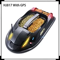 Hj817 Rc Boat 12v High-Power Nesting Boat Gps Positioning 500m Automatic Return Three Compartment Feeding And Net Pulling Boat 1