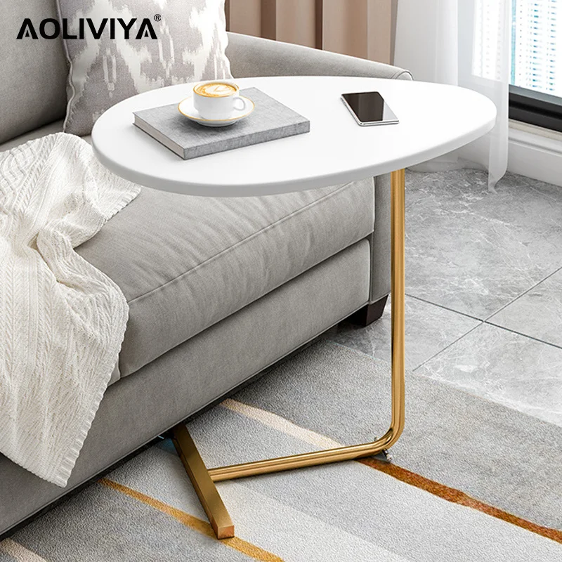 

AOLIVIYA Water Drop-shaped Side Table Home Small Apartment Living Room Mini Side Table Simple Creative Coffee Table Tea Table