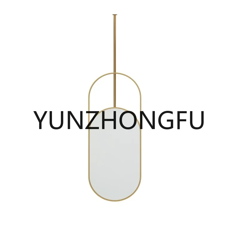 

Зеркало для туалета с ярким корпусом, настенное длинное зеркало для ванной с подсветкой, полная высота, винтажный декор, SY50BM