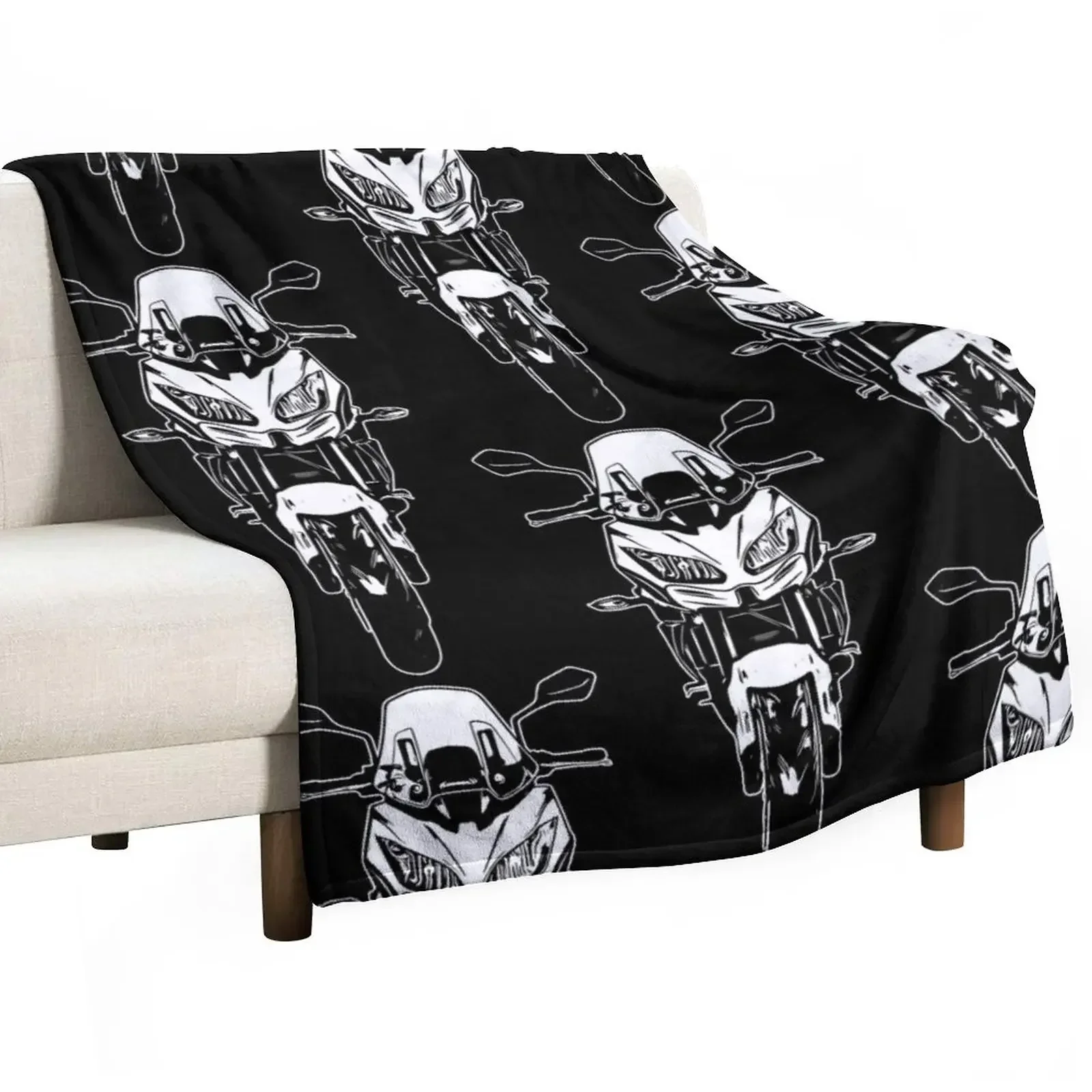 

Motorcycle Versys 650 2018 Motorbike Art Throw Blanket Hairys Personalized Gift Blankets