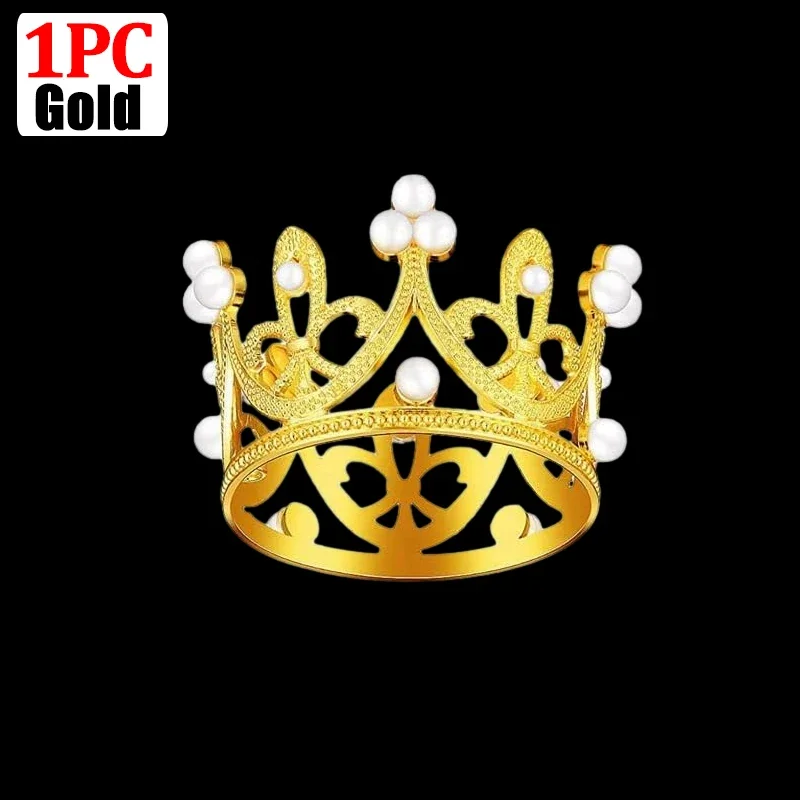 TIHEBAX Piccola Corona Barocca Argento Per Torta E Bouquet, Con Strass, Decorazione Compleanno Matrimonio