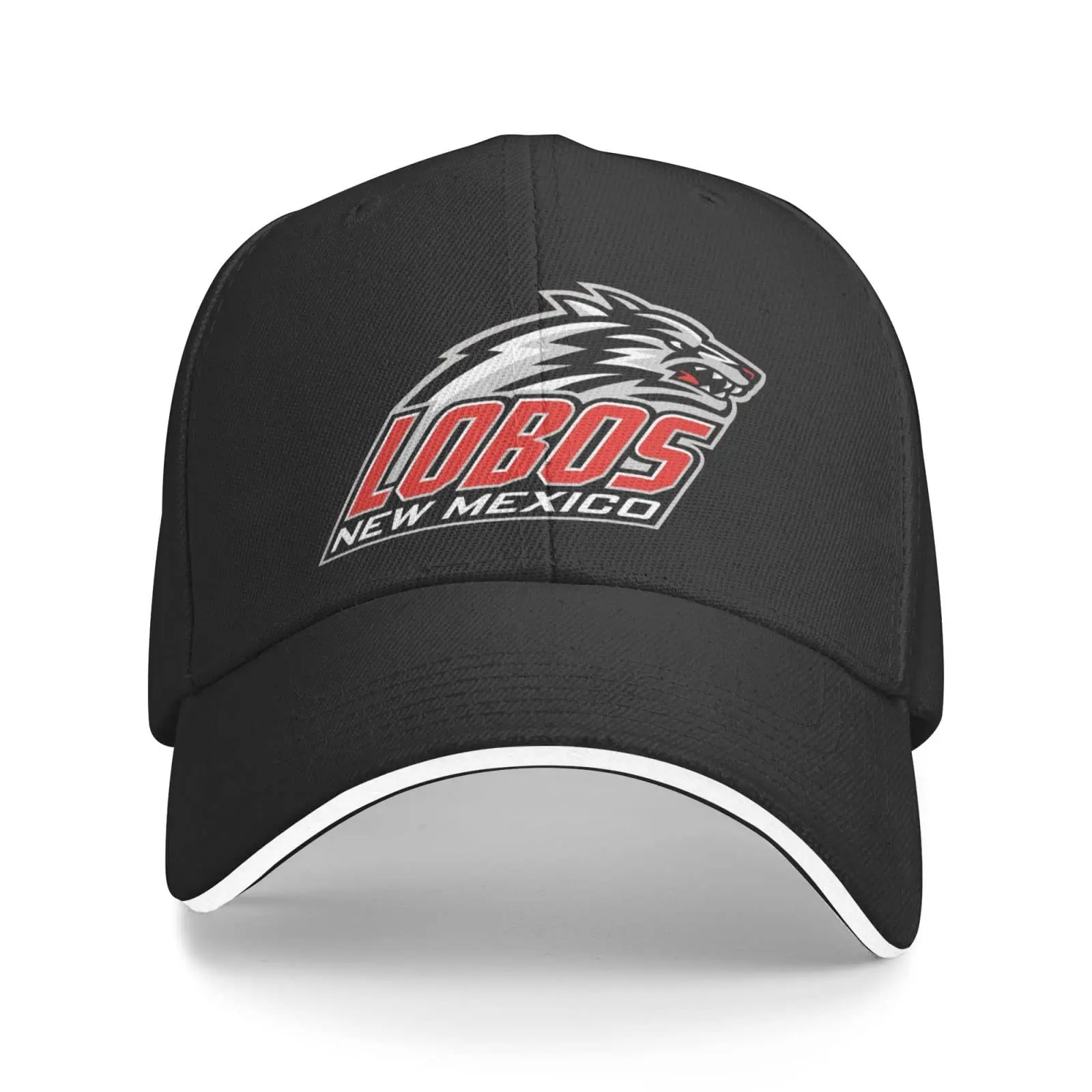 New Mexico Lobo Sandwich Cap Unisex Classic Baseball Capunisex Adjustable Casquette Dad Hat Black