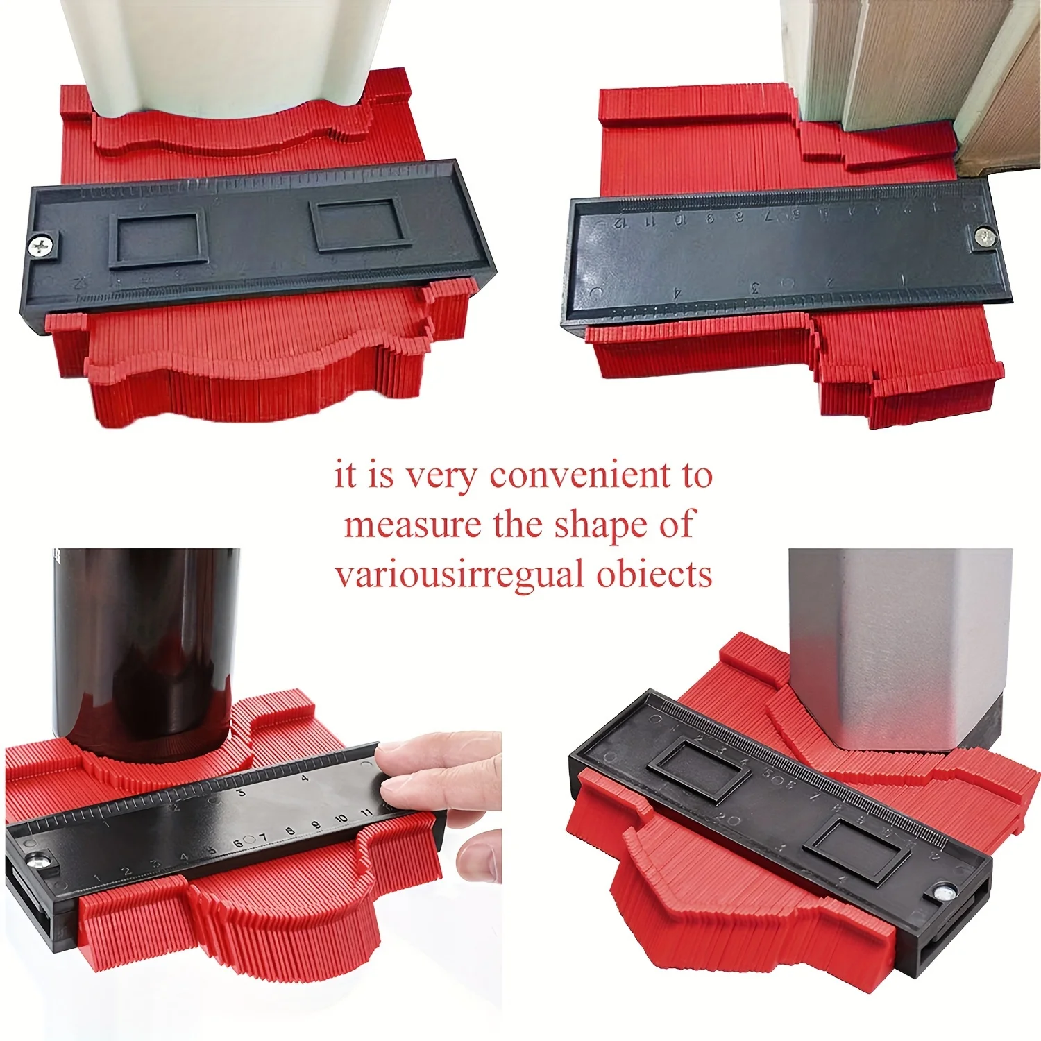 Shape Contour Gauge Duplicator Profile Measuring Angle Ruler Thickness Gauge Contour Template Copy Duplicator Woodworking Tools 4