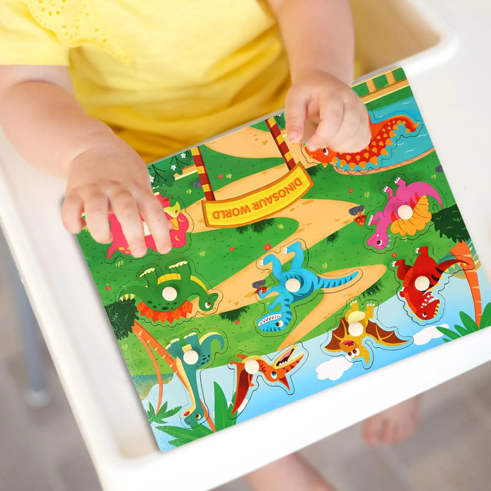 

Peg Puzzle Board Early Educational Learning Activities Hand Eye Coordination Montessori Toy for Baby Preschool Birthday Gift
