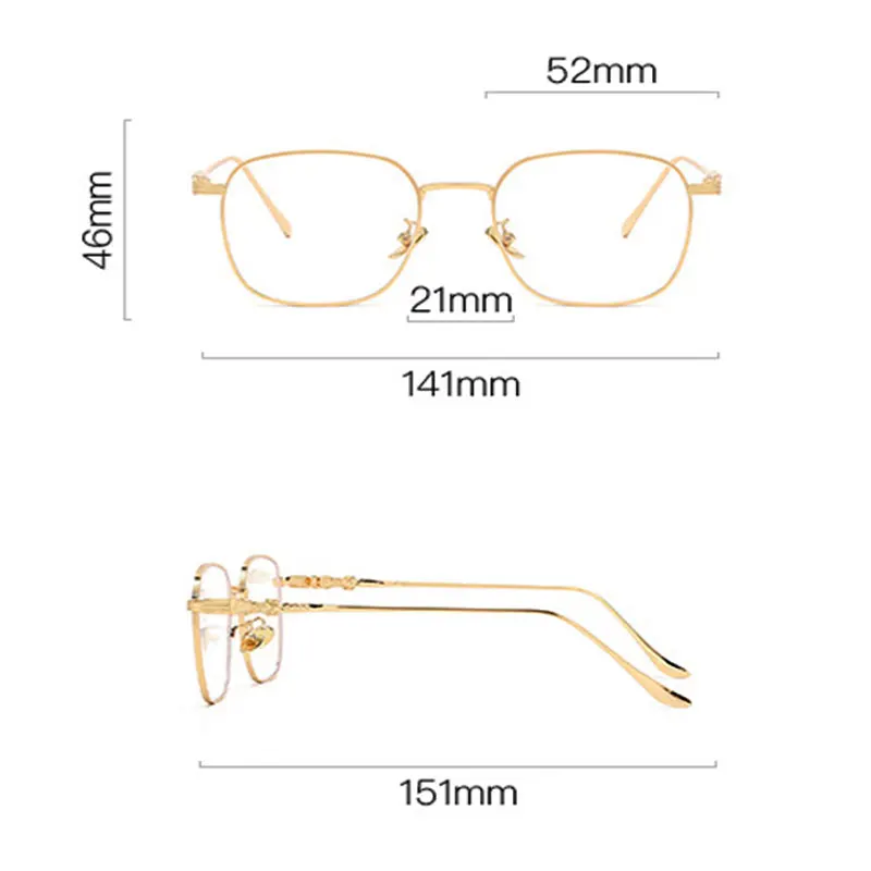 0 ~ -4,0 Photochrome Myopie-Brille, ultraleichte Brille mit Metallrahmen, Anti-Blaulicht-Myopie-Brille, klare Brille, großer Rahmen – Detail 2