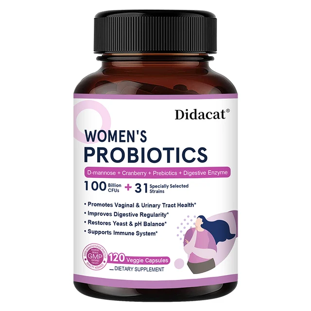 Premium Probiotic Complex, Supports Gut Health, Balanced Gut Flora, Urinary Tract Health, Immune System Support, 120 Capsules