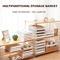 Étagères de rangement pour chambre à coucher, armoire, cloisons superposées, tiroirs de maison, organisateur, boîte de rangement empilable, outil de séparation de l'espace 4