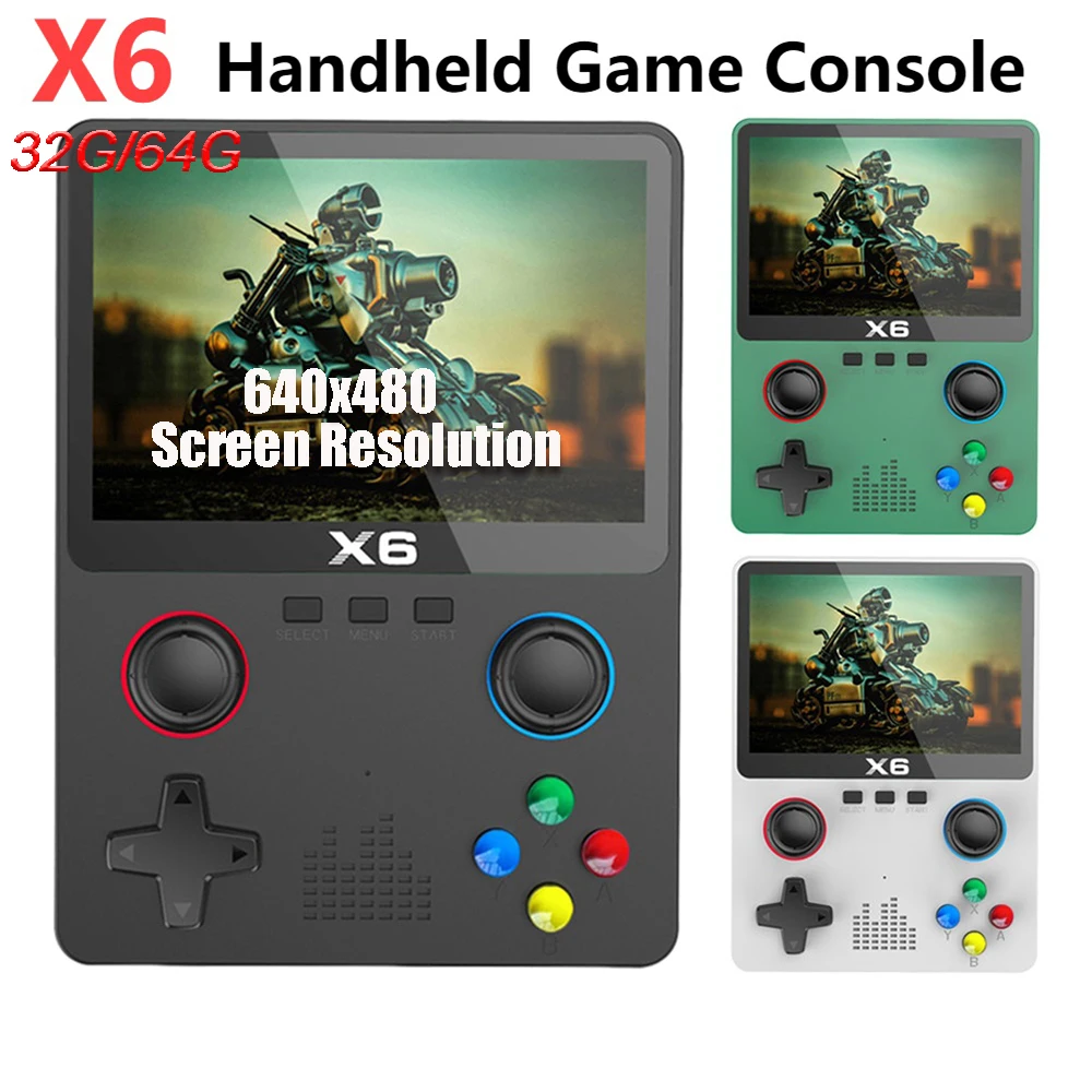 X6HandheldGameConsole35InchHDScreen11Simulators2000mAh
