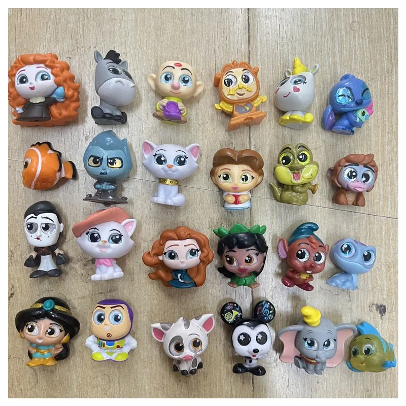 Anime Figure Disney Doorables Kawaii Big Eyed Doll Mickey Princess Anna Elsa Collection Ornamenti Modello Giocattoli Regali Possono Scegliere