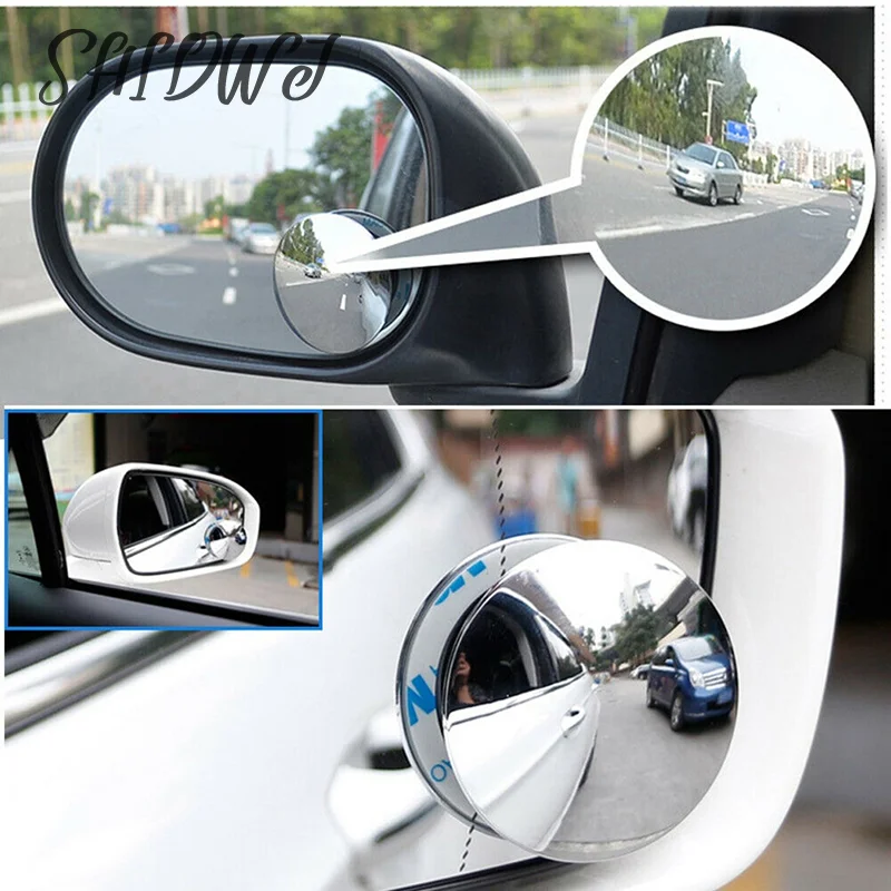 

2pcs Blind Spot Removal Mirror Car Wide-angle Convex Mirror Blind Spot Mirror