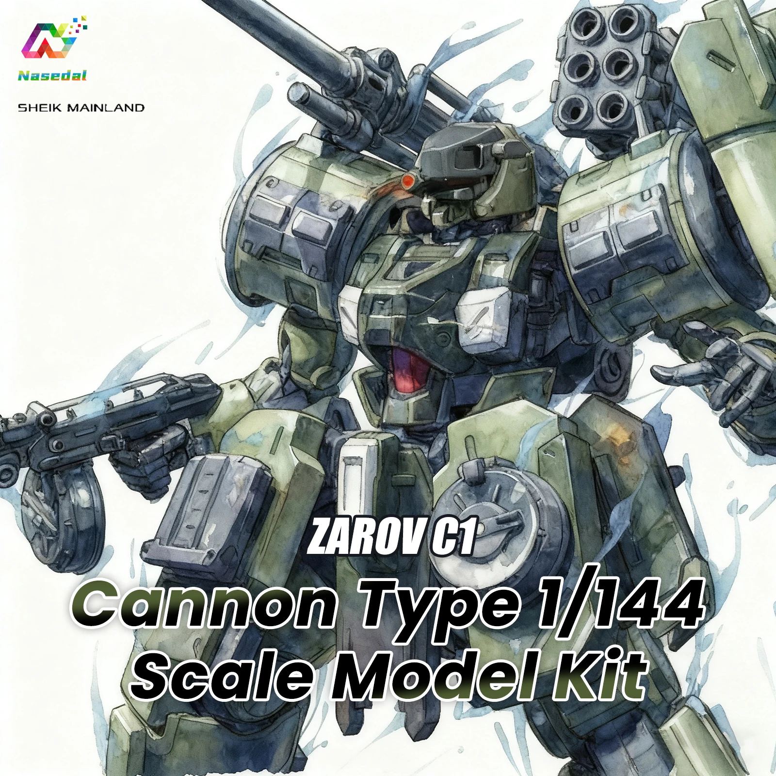 Sheik Mainland Super Cavalry ZAROV Cannon 1/144 Scale Assembled Action Figure Collection Gift