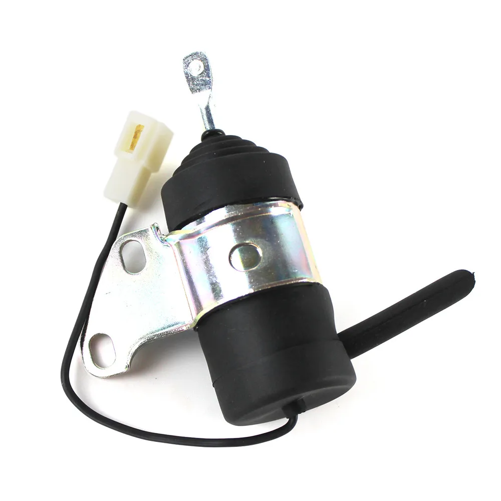 1PC 052600-4530 052600-4531 16851-60014 Fuel Shut Off Solenoid For Kubota Z482 Denso BX7410D 12V with 3 Months Warranty