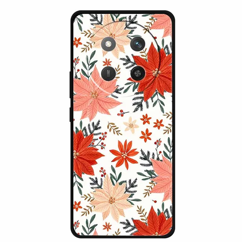Cartoon Painted Soft Black Silicone Back Cover