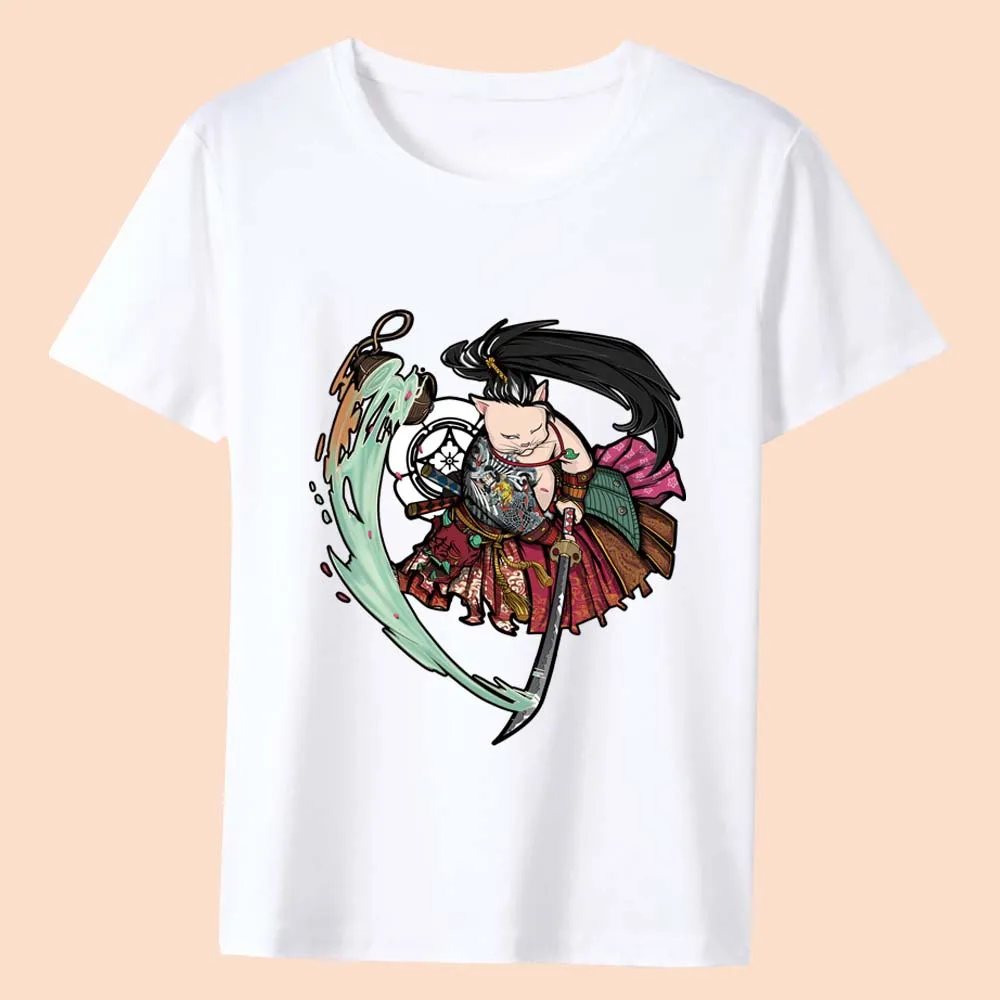 

Fashion Women T-shirt Travel Samurai Pattern Series Short Sleeve Tops T-shirt Clothing O-neck Casual Ladies Top